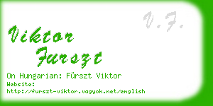 viktor furszt business card